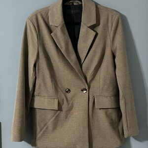 Blank NYC Brown Plaid Blazer